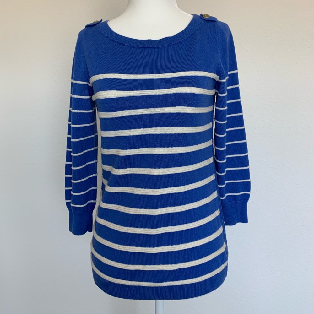 Banana Republic Nautical Sweater, Shoulder Buttons - Picture 2 of 8
